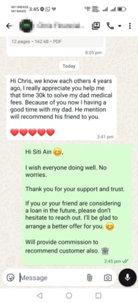 client review screenshot